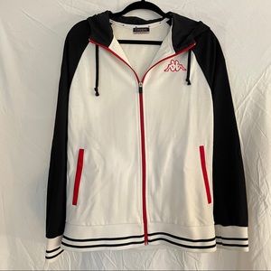Kappa England black white red hoodie sweatshirt
